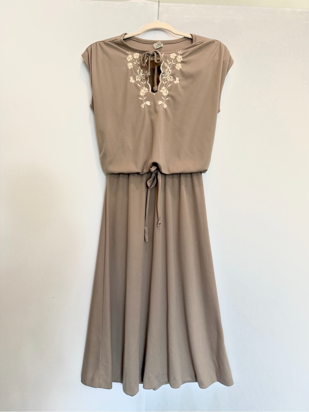 Vintage 70s International Ladies Garment Workers Union Cap Sleeve Dress -Size XS